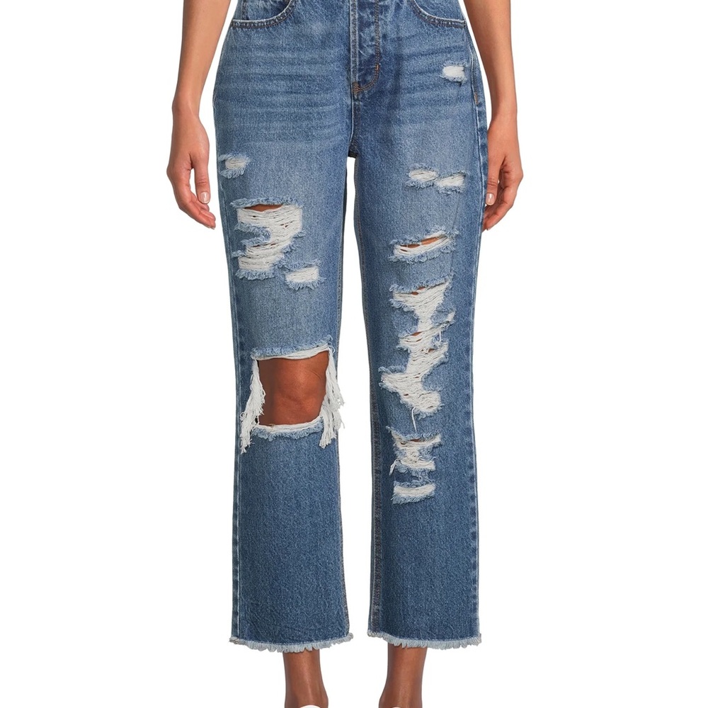 Distressed Blue Jeans/7
